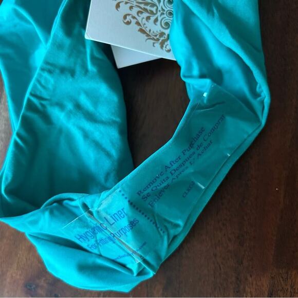 Becca Angela French Cut High Cut Bikini Bottom Swim Suit Teal‎ Blue NWT Size XS - Picture 5 of 6